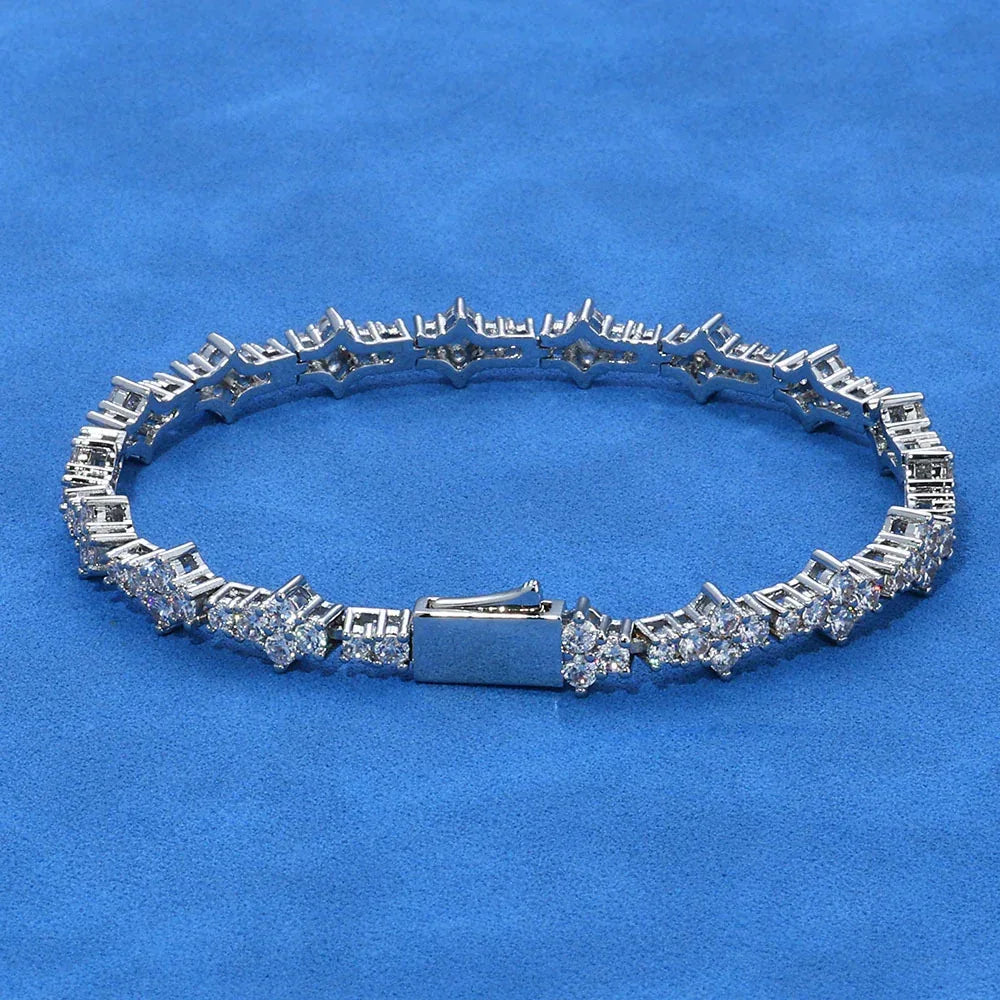 Custom Moissanite Airplane Tennis Bracelet | Women's High-Fire Hip Hop Bling | Caratix - CaratixJewelry